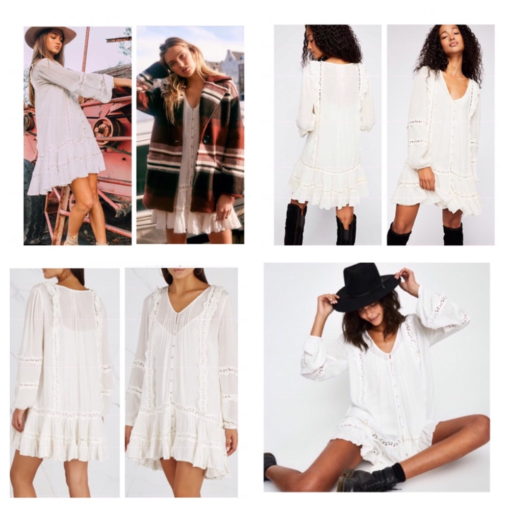 Free People Snow Angel Mini Dress.  NWT. - Picture 2 of 8
